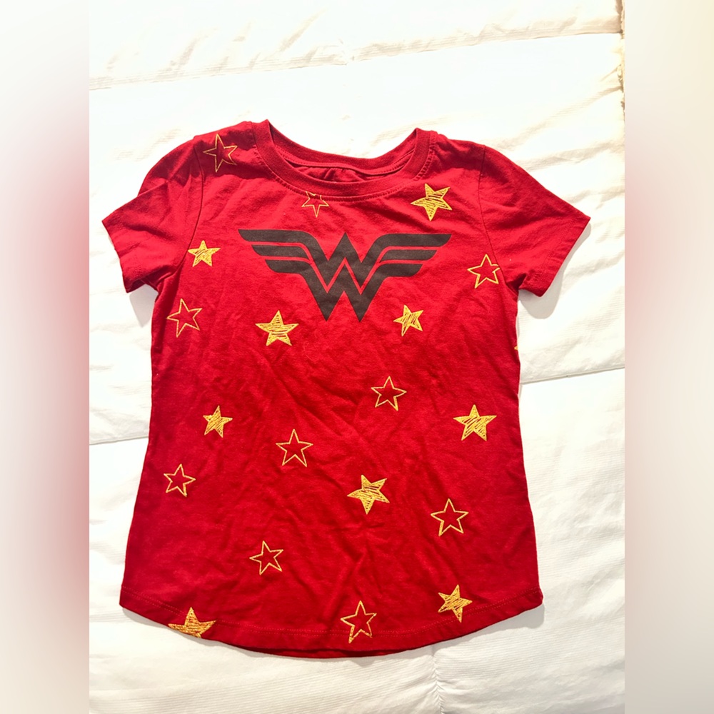 DC Red Wonder Woman Starry Kids T-Shirt